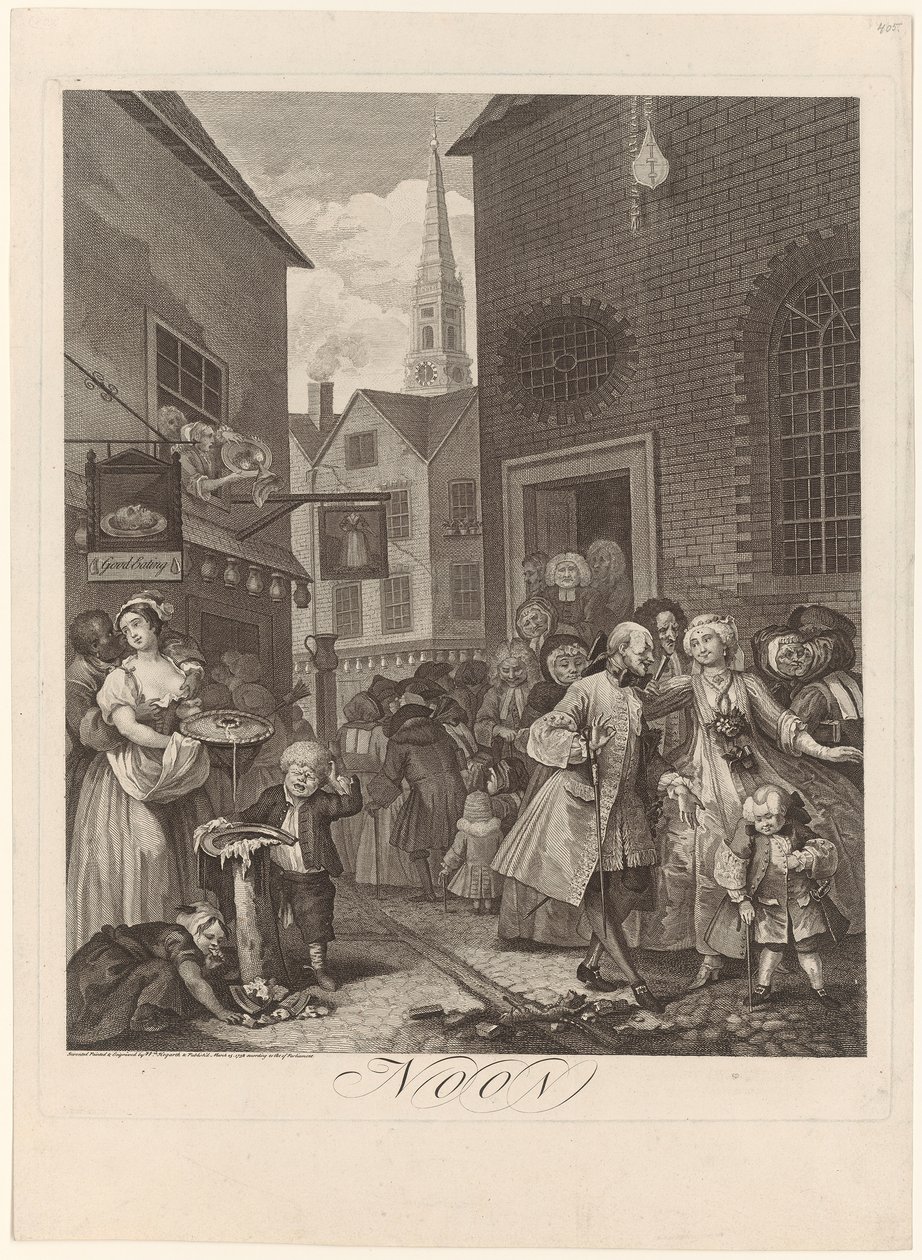Midi, page 2 de la série « Les quatre moments de la journée » - William Hogarth