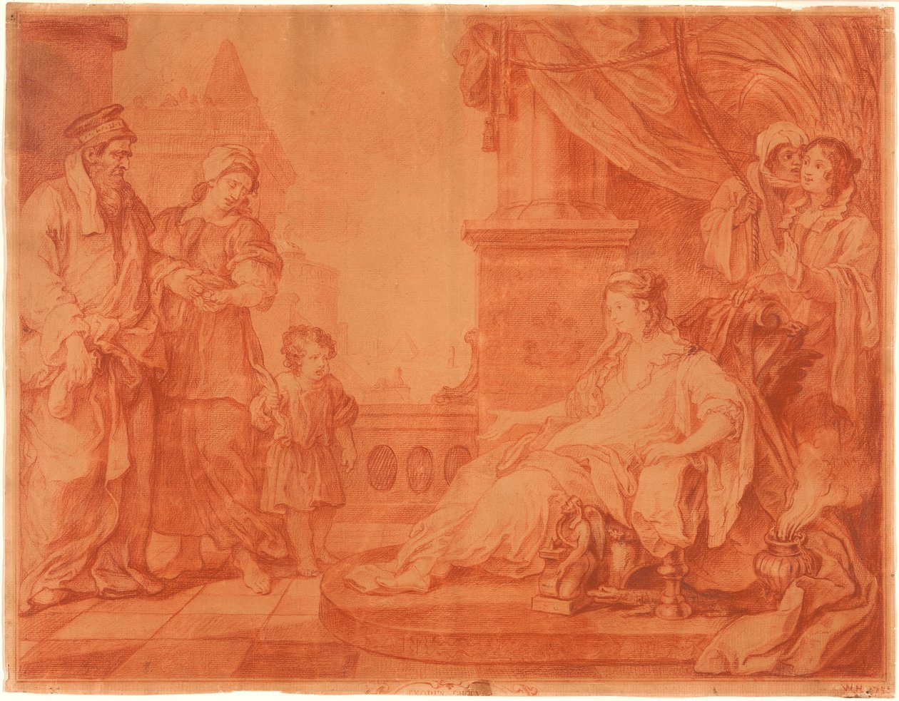 Moïse Apporté à la Fille de Pharaon - William Hogarth