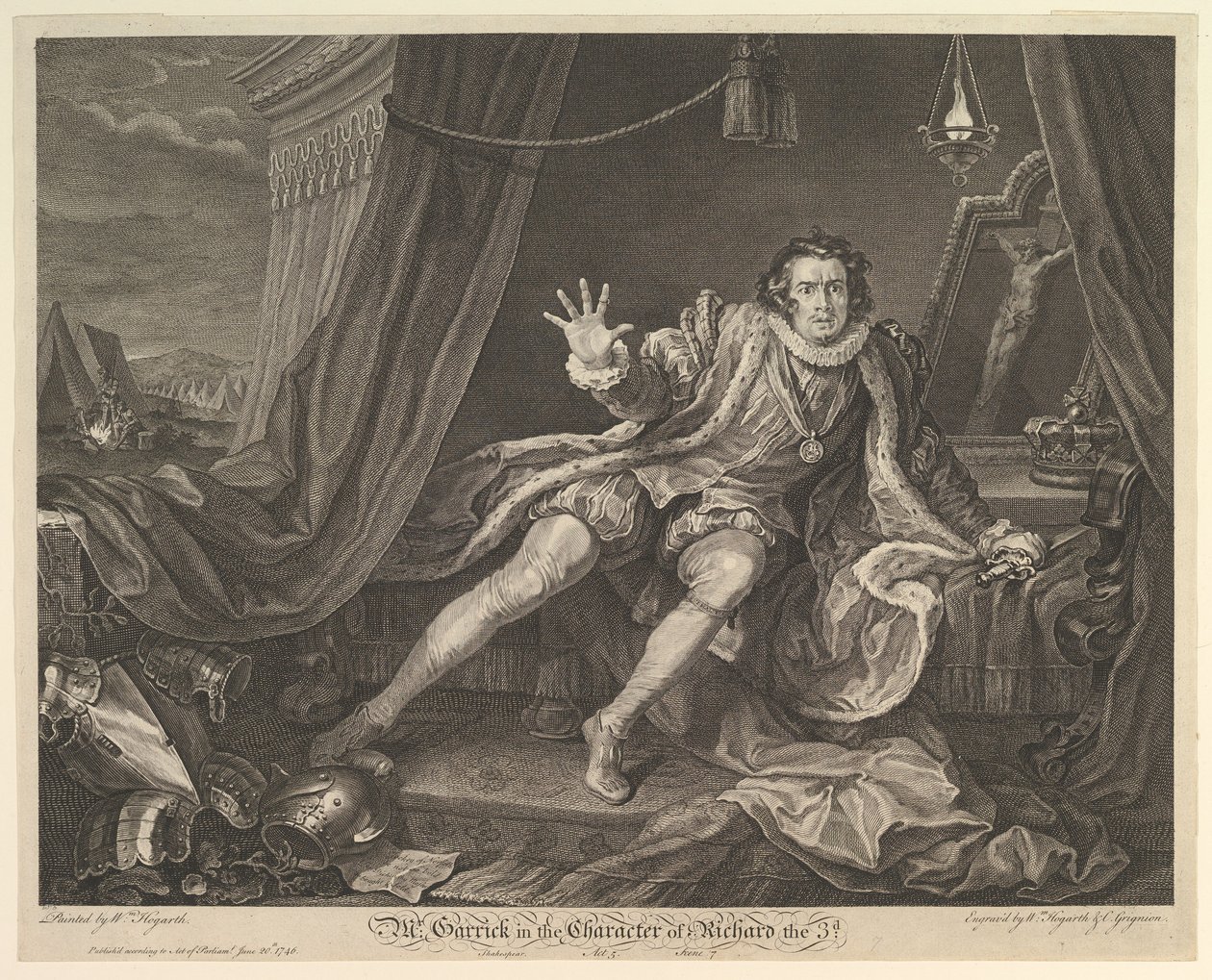 M. Garrick dans le rôle de Richard III, 20 juin 1746 - William Hogarth
