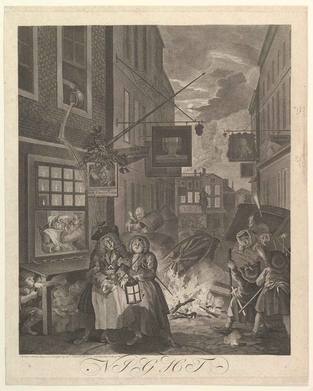 Nuit Les Quatre Moments de la Journée, 25 mars 1738 - William Hogarth