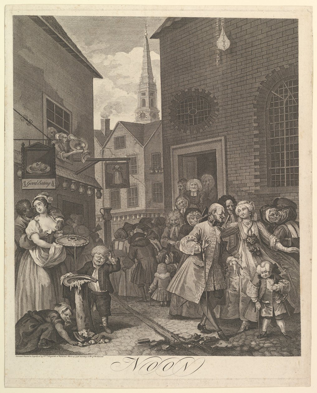 Midi Les Quatre Moments de la Journée, 25 mars 1738 - William Hogarth