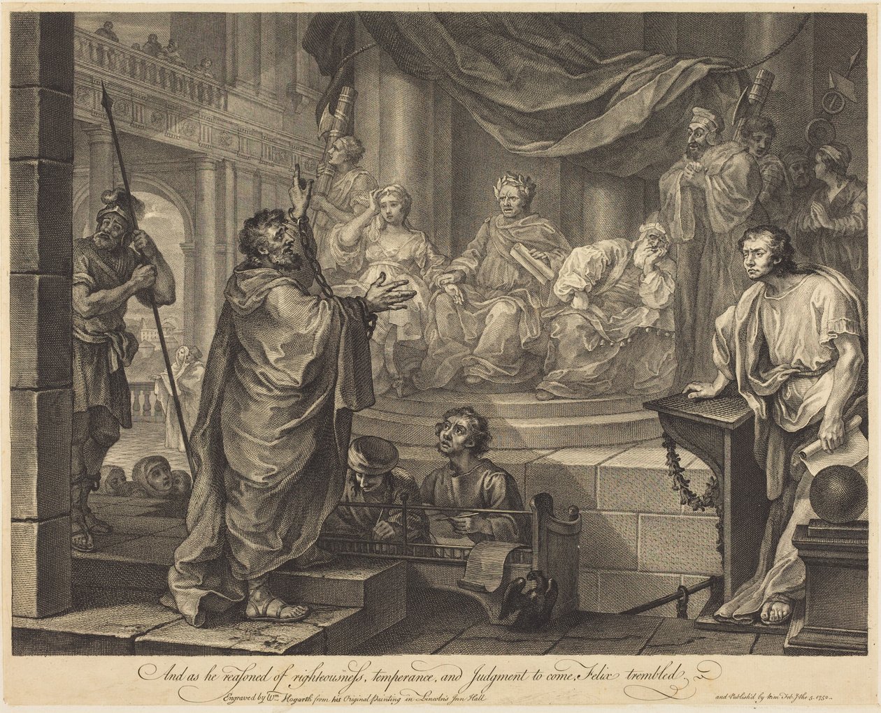 Paul devant Félix - William Hogarth