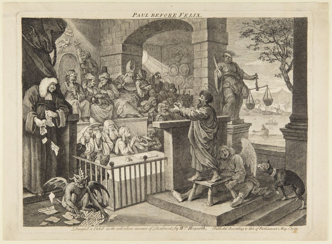 Paul devant Félix - William Hogarth