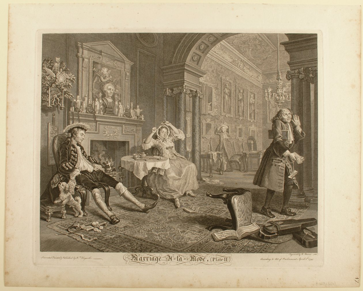 Planche II, tirée de « Le Mariage à la mode » - William Hogarth