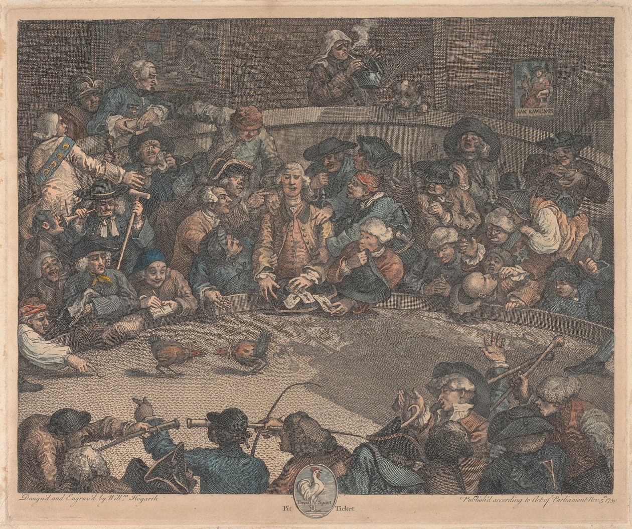 Sport royal, billet de fosse - William Hogarth