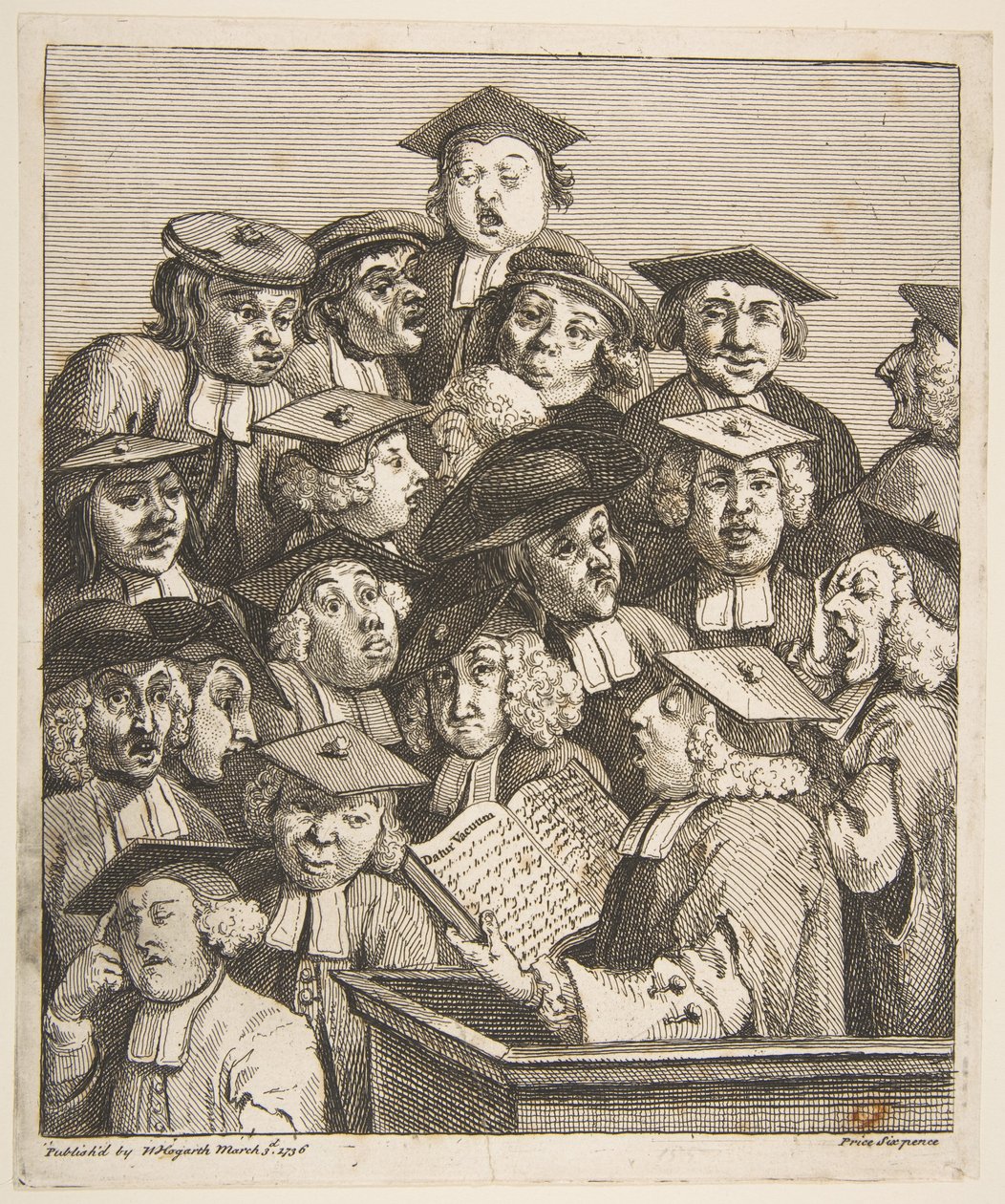 Érudits à une conférence - William Hogarth