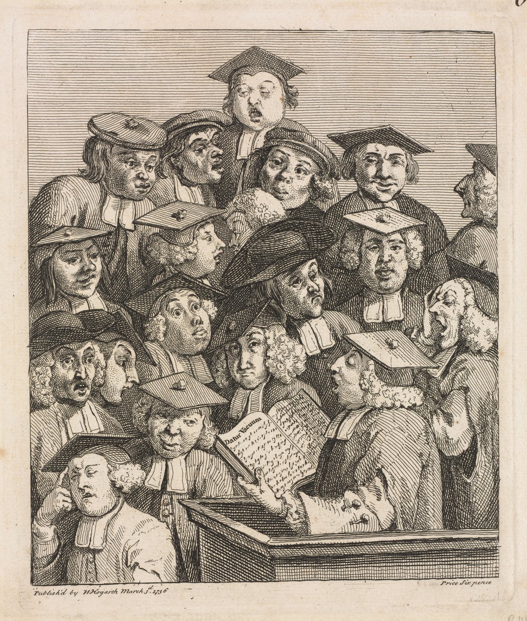 Érudits à une conférence - William Hogarth