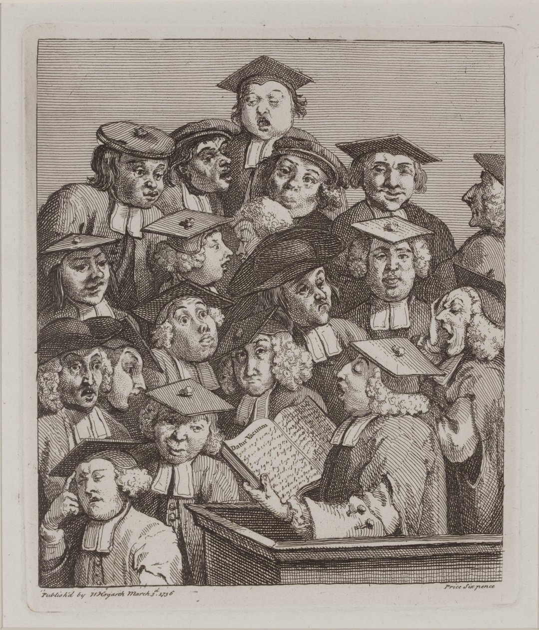 Écoliers à une conférence, 3 mars - William Hogarth