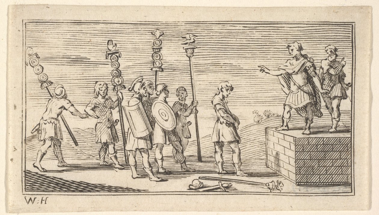 Décharge honteuse John Beaver, Châtiments militaires romains, 1725, après 1725 - William Hogarth