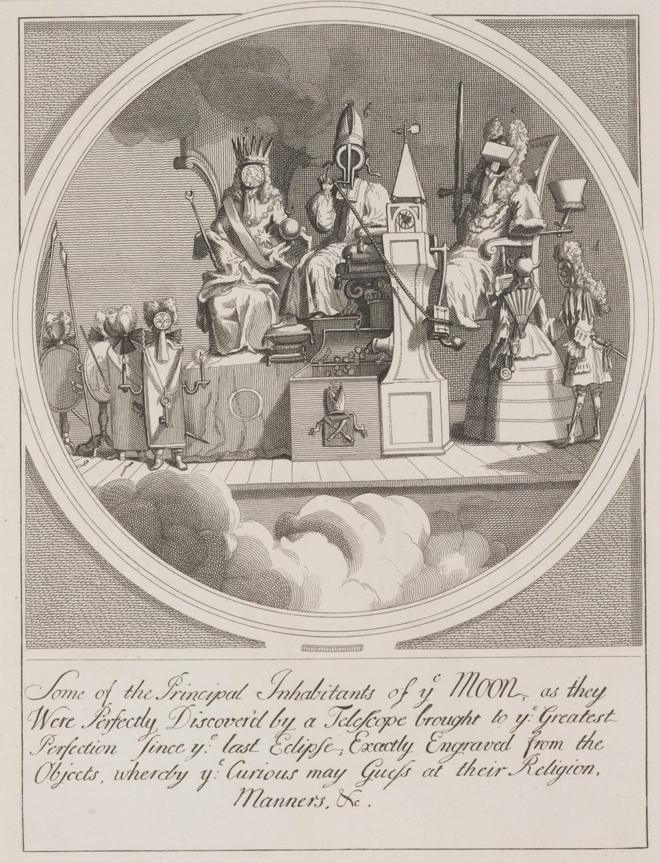 Certains des Principaux Habitants de la Lune : Royauté, Épiscopat et Droit - William Hogarth