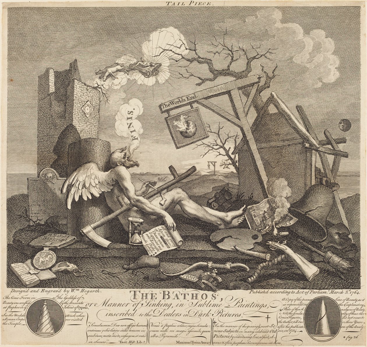 Cul-de-lampe, ou Le Bathos - William Hogarth