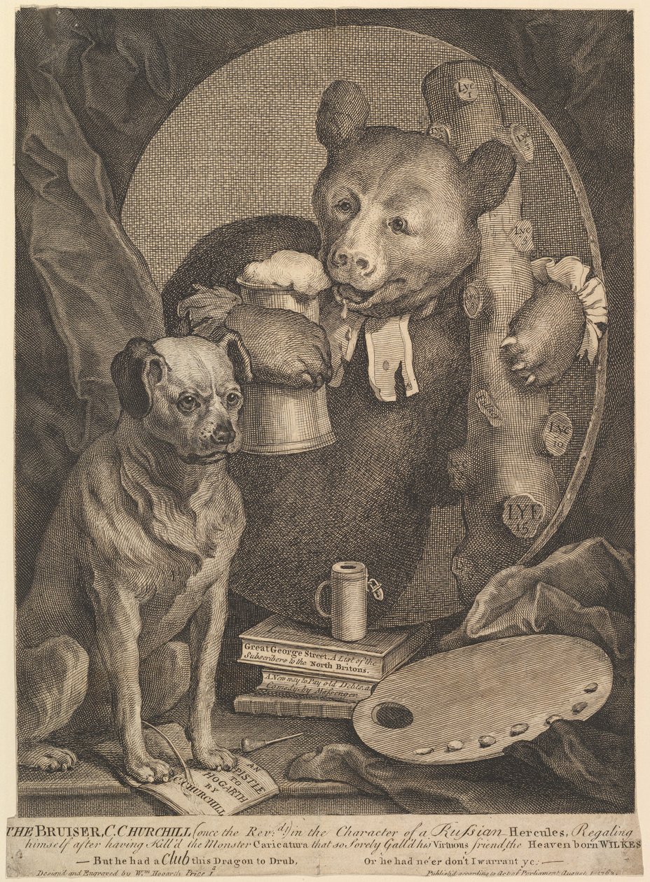 Le cogneur (caricature de Charles Churchill) - William Hogarth