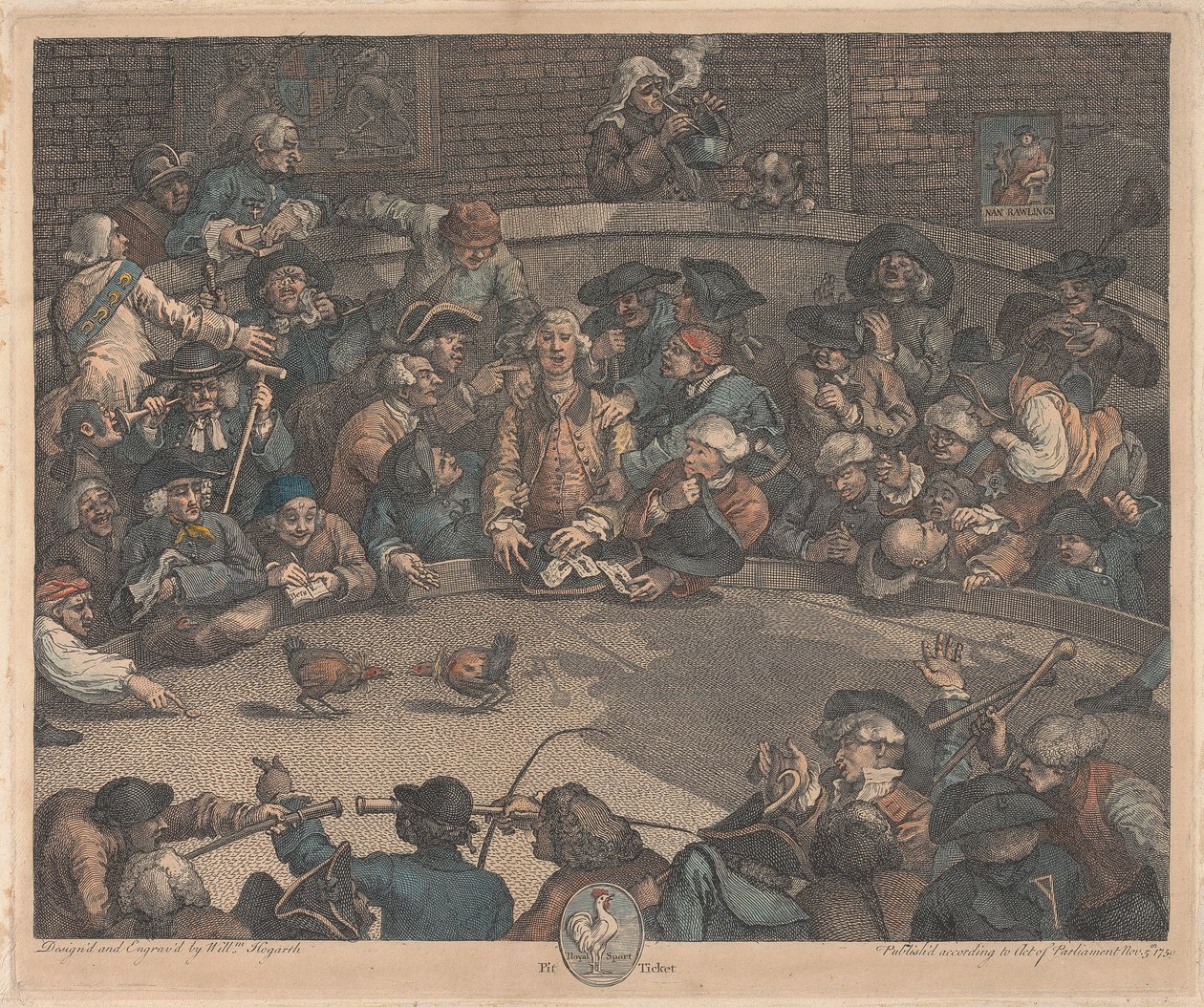 Sport royal, billet de fosse - William Hogarth