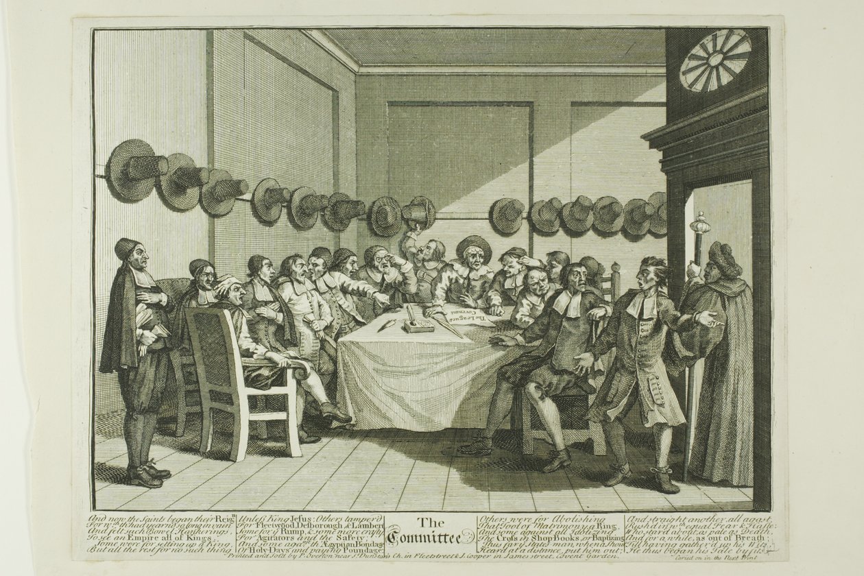 Le Comité, dix plaques de Hudibras - William Hogarth