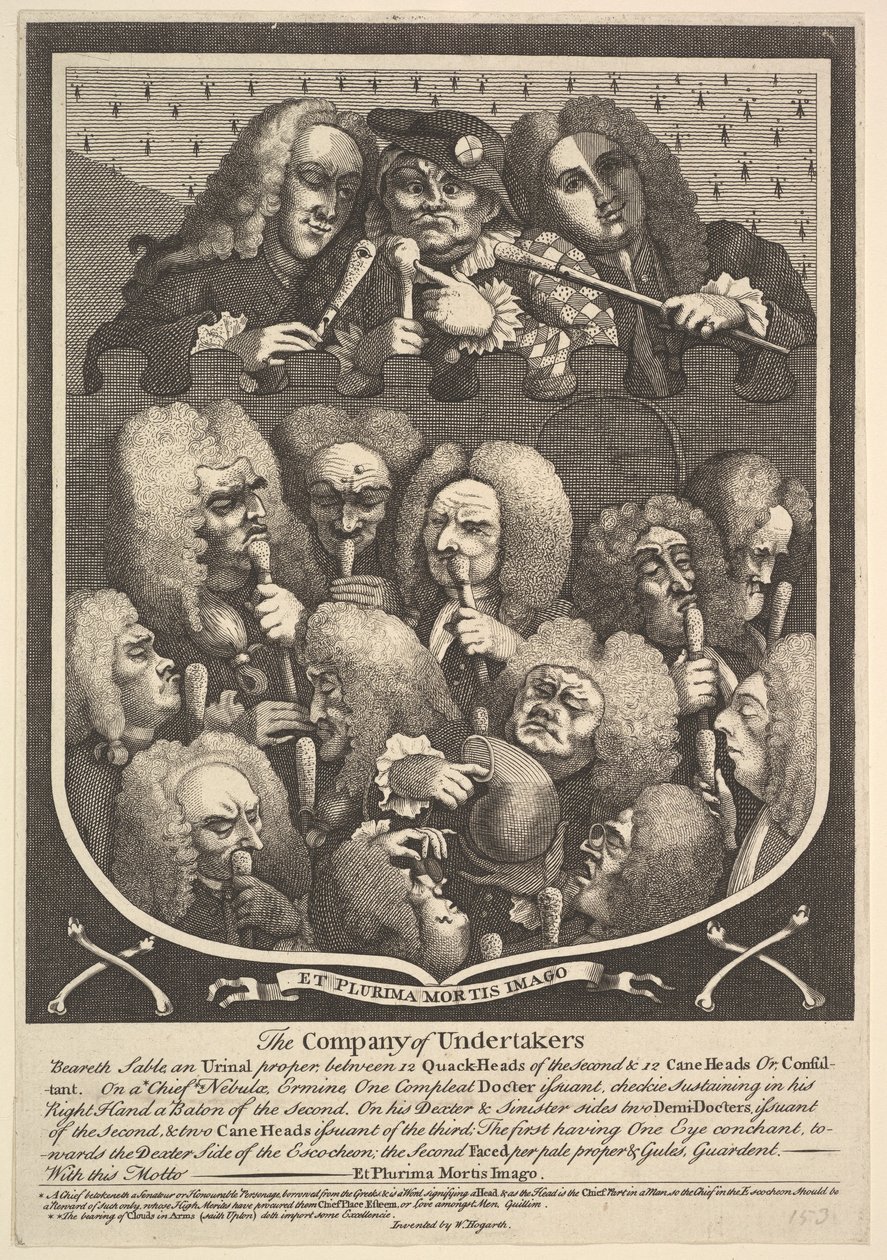 La Compagnie des entrepreneurs de pompes funèbres - William Hogarth