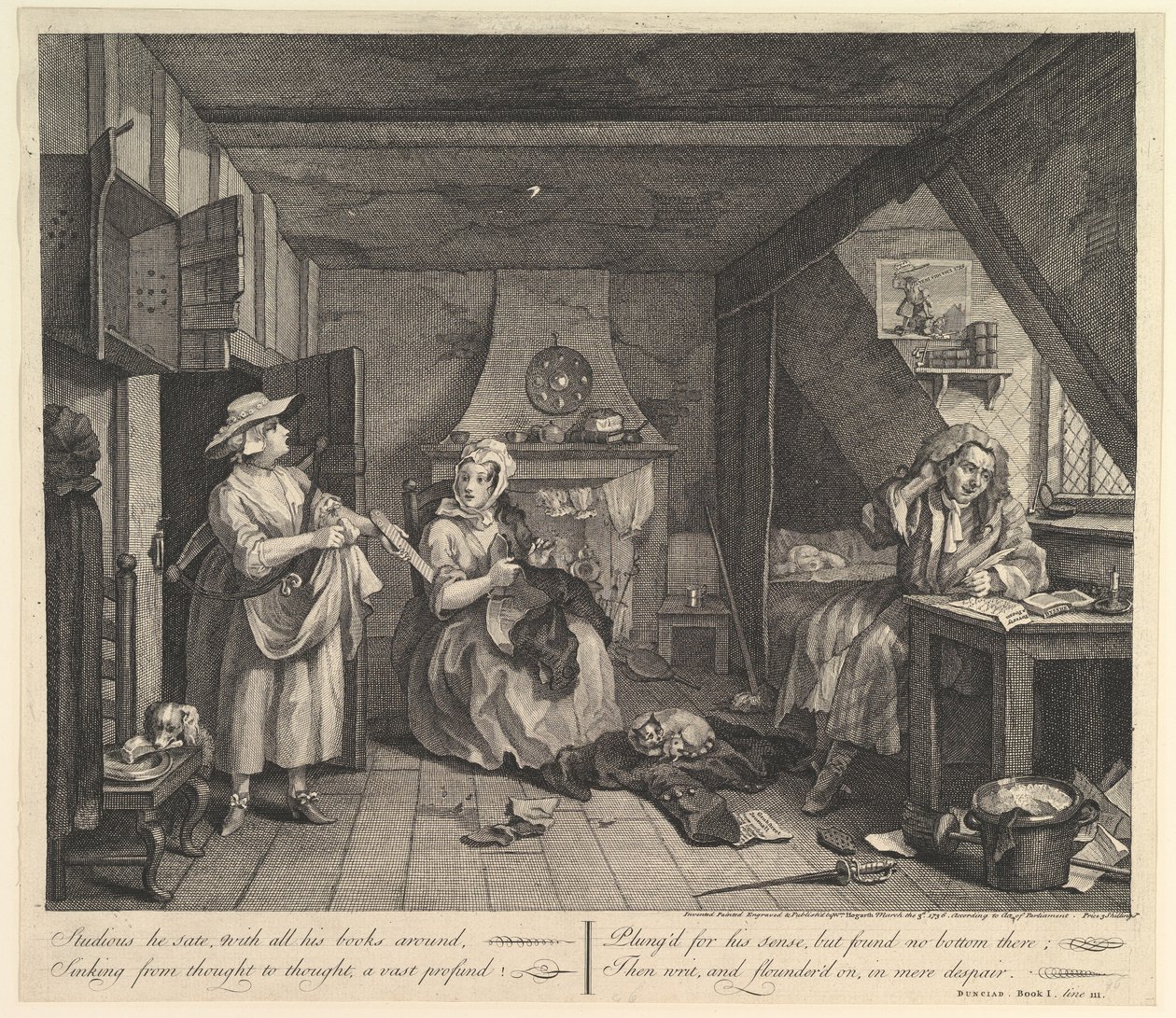 Le poète dans la misère - William Hogarth