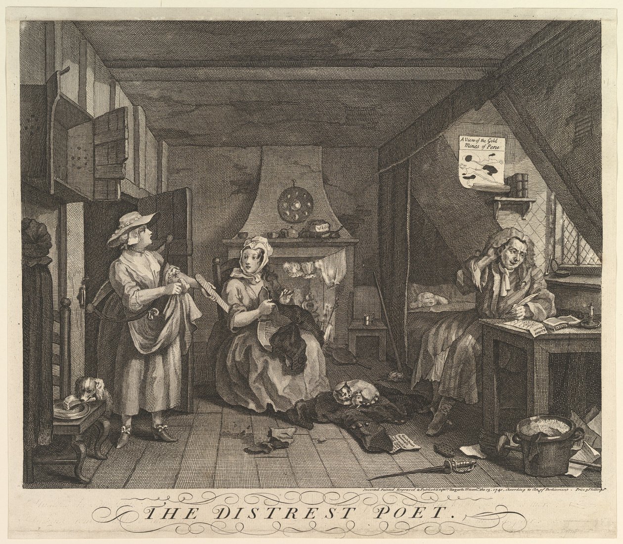 Le poète en détresse - William Hogarth