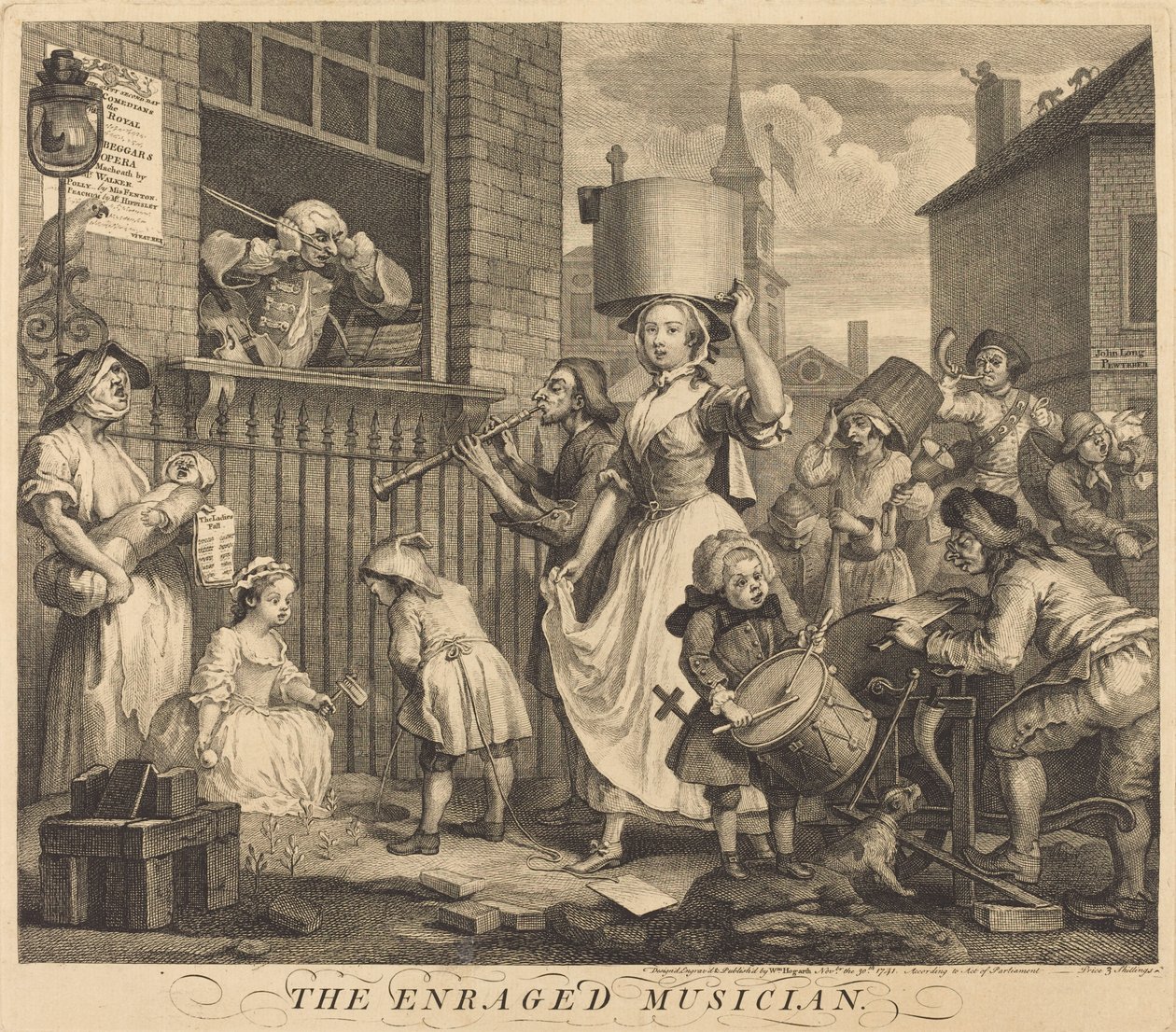 Le musicien enragé - William Hogarth