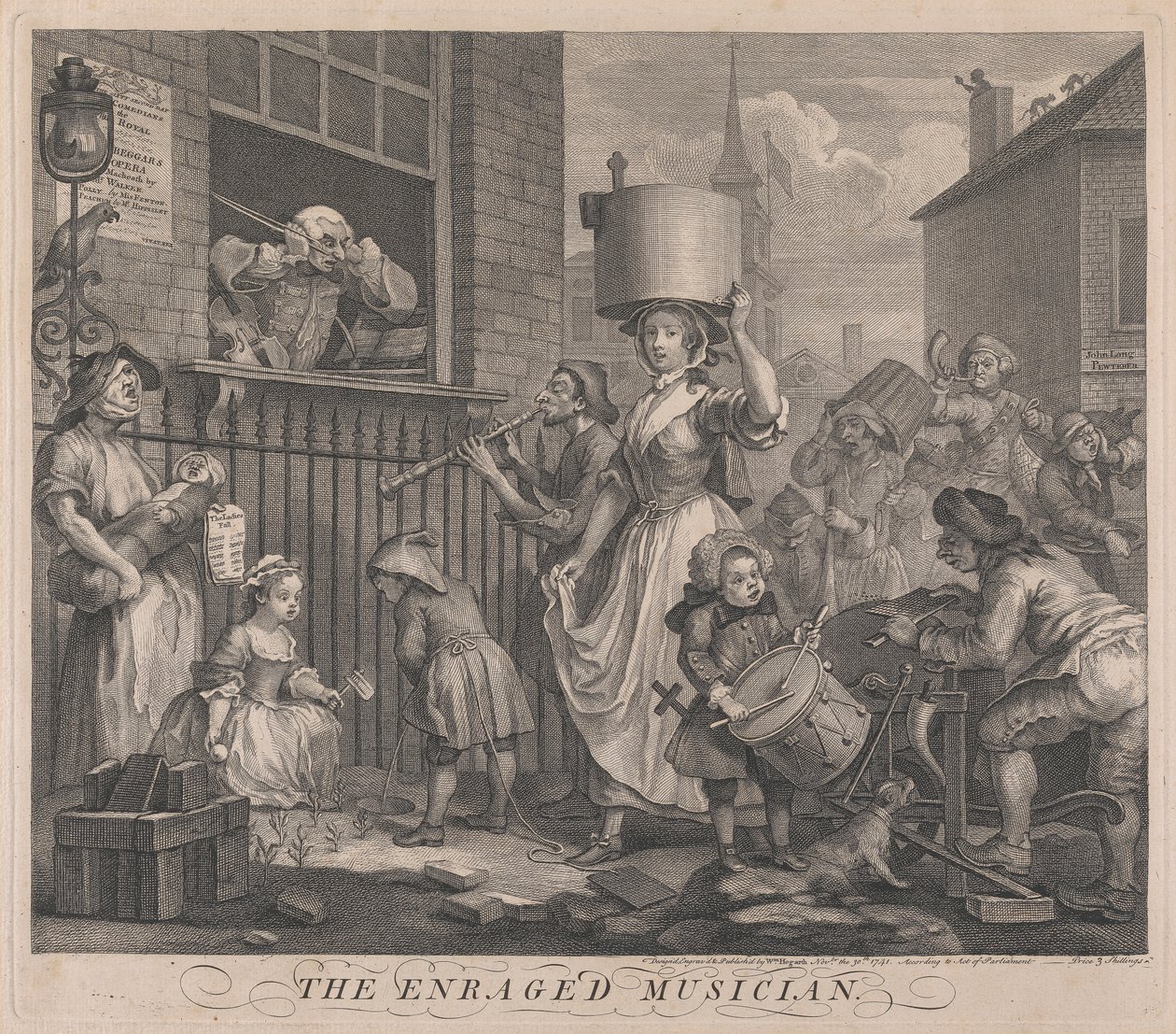 Le musicien enragé - William Hogarth