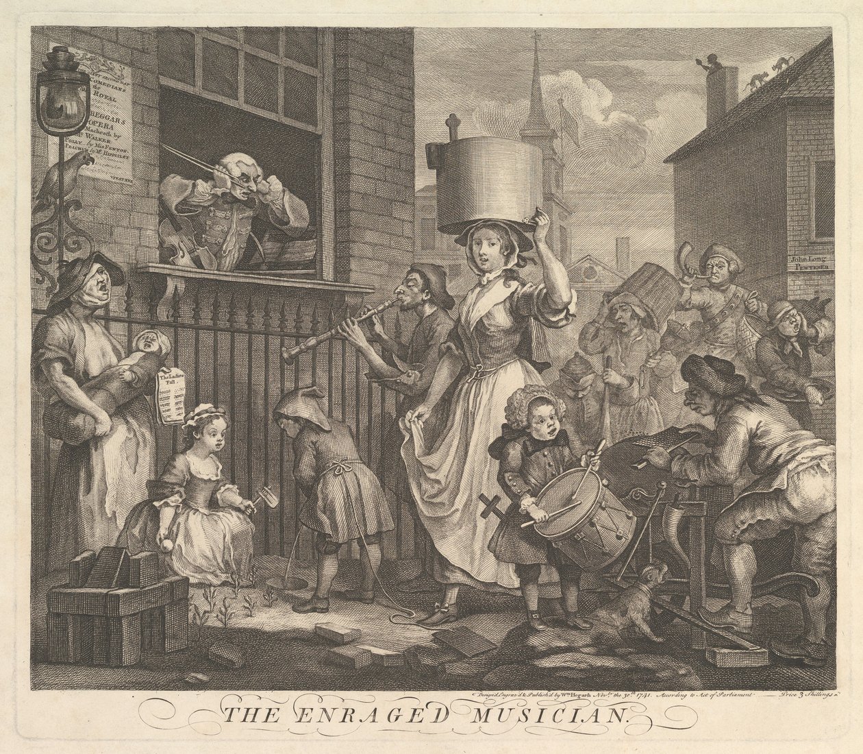 Le musicien enragé - William Hogarth