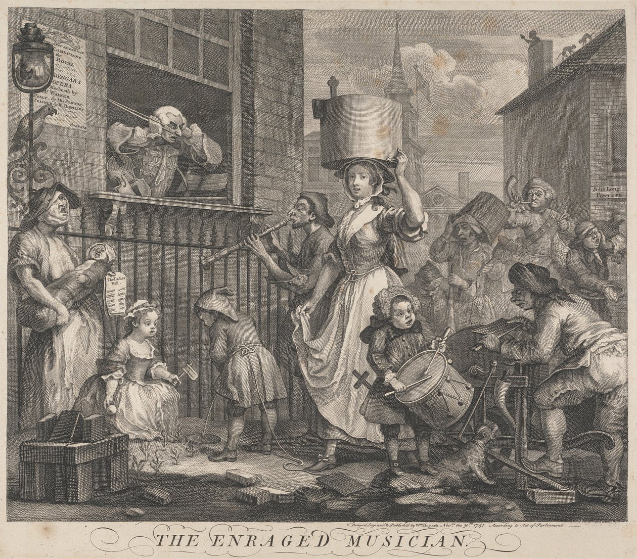 Le musicien enragé - William Hogarth
