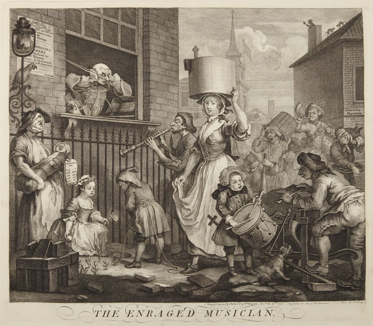 Le musicien enragé - William Hogarth
