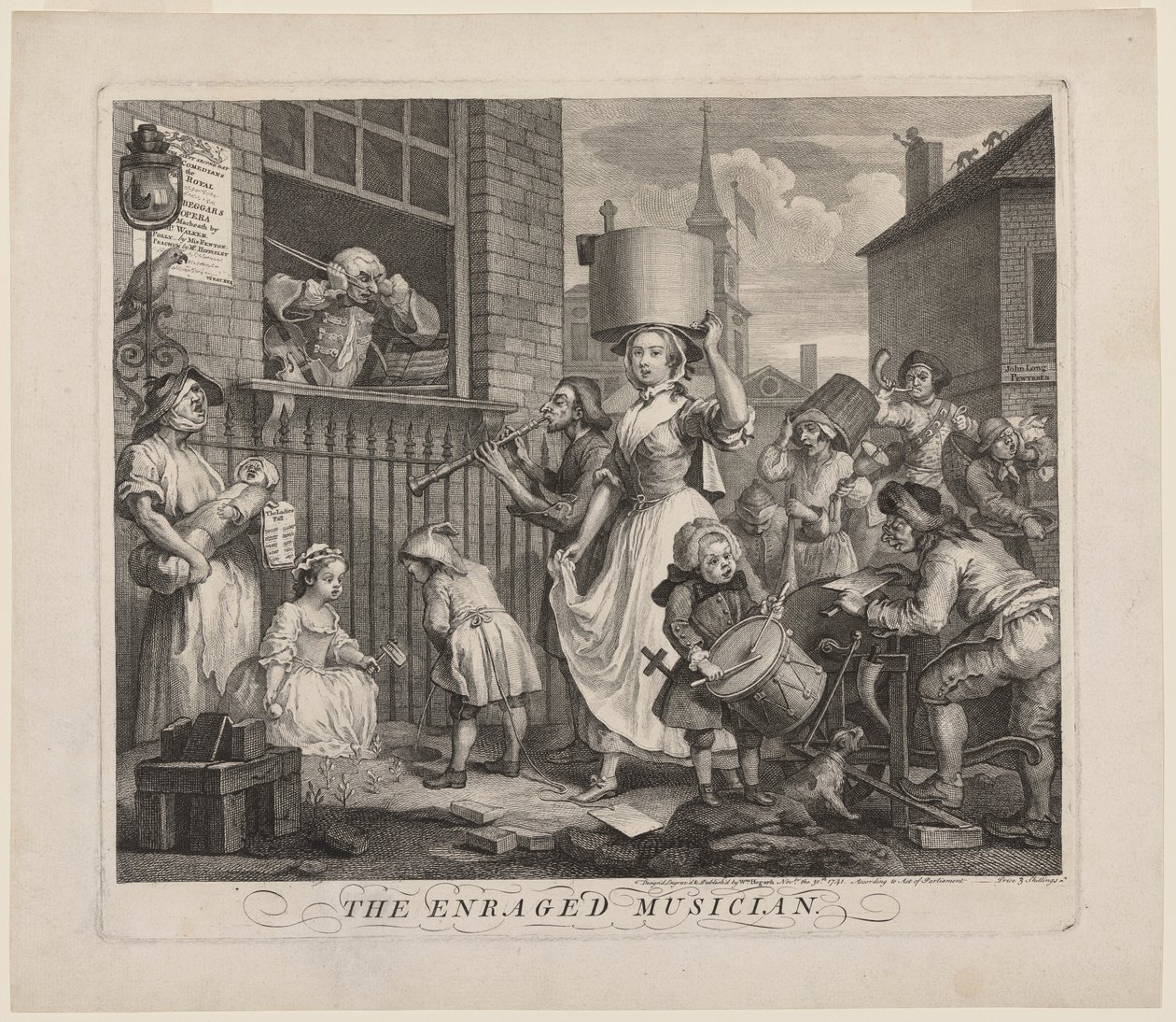 Le musicien enragé - William Hogarth