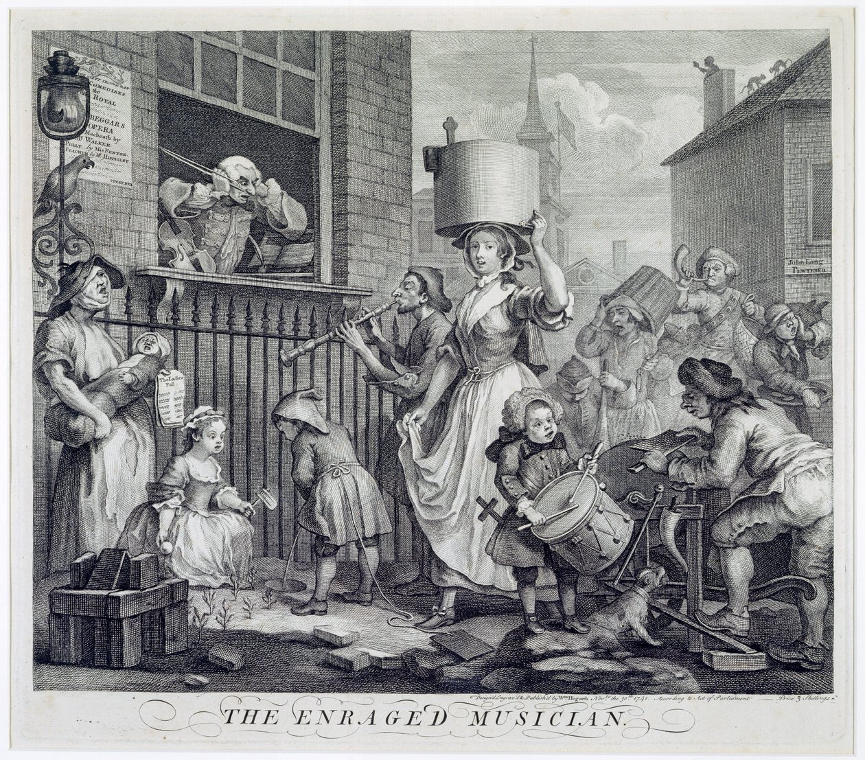 Le musicien enragé, 1741 - William Hogarth