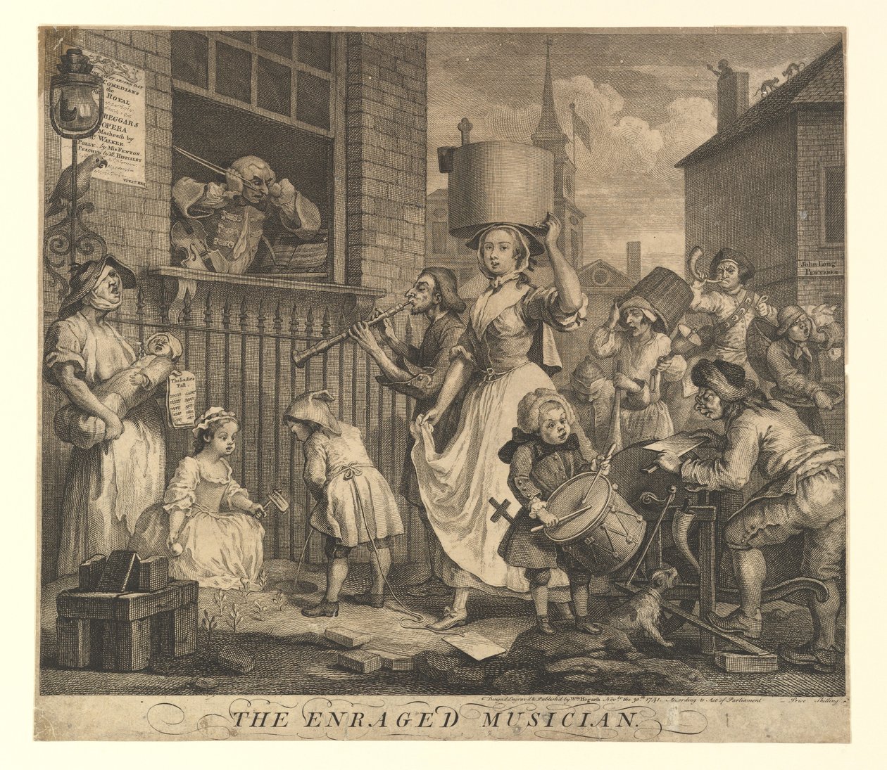 Le Musicien enragé, 30 novembre 1741 - William Hogarth