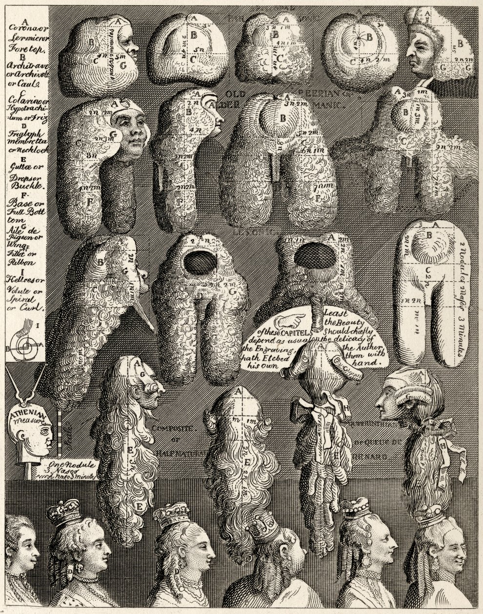 Les Cinq Ordres de Perruques, de 