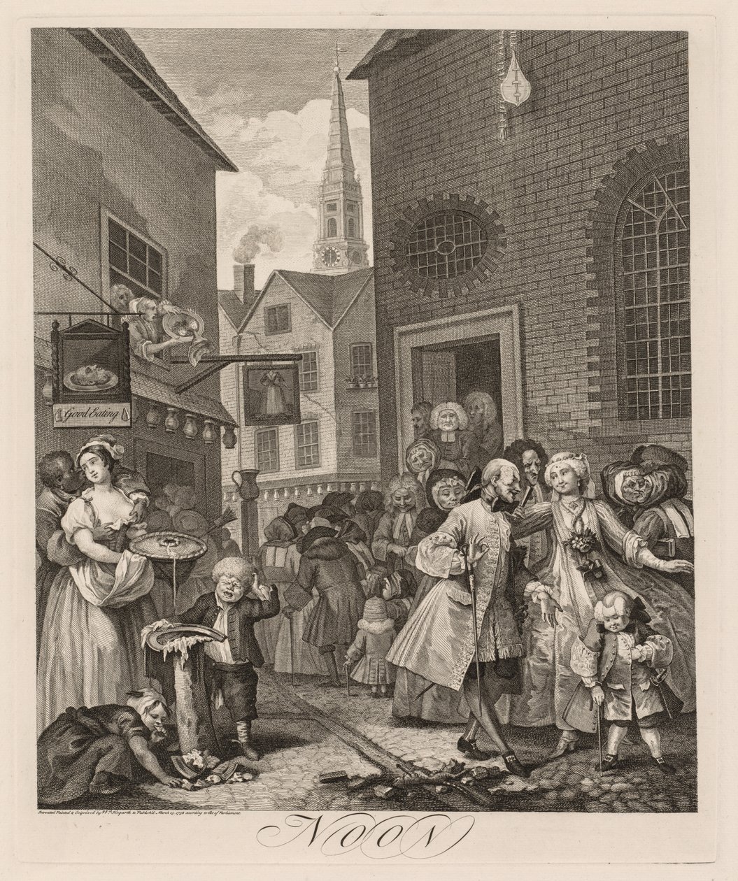 Les Quatre Moments de la Journée : Midi - William Hogarth