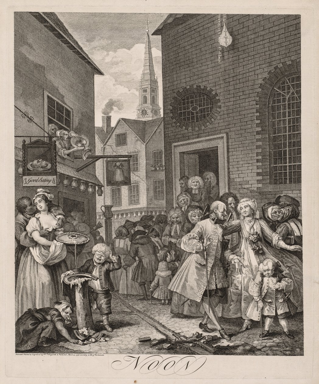 Les Quatre Moments de la Journée : Midi - William Hogarth