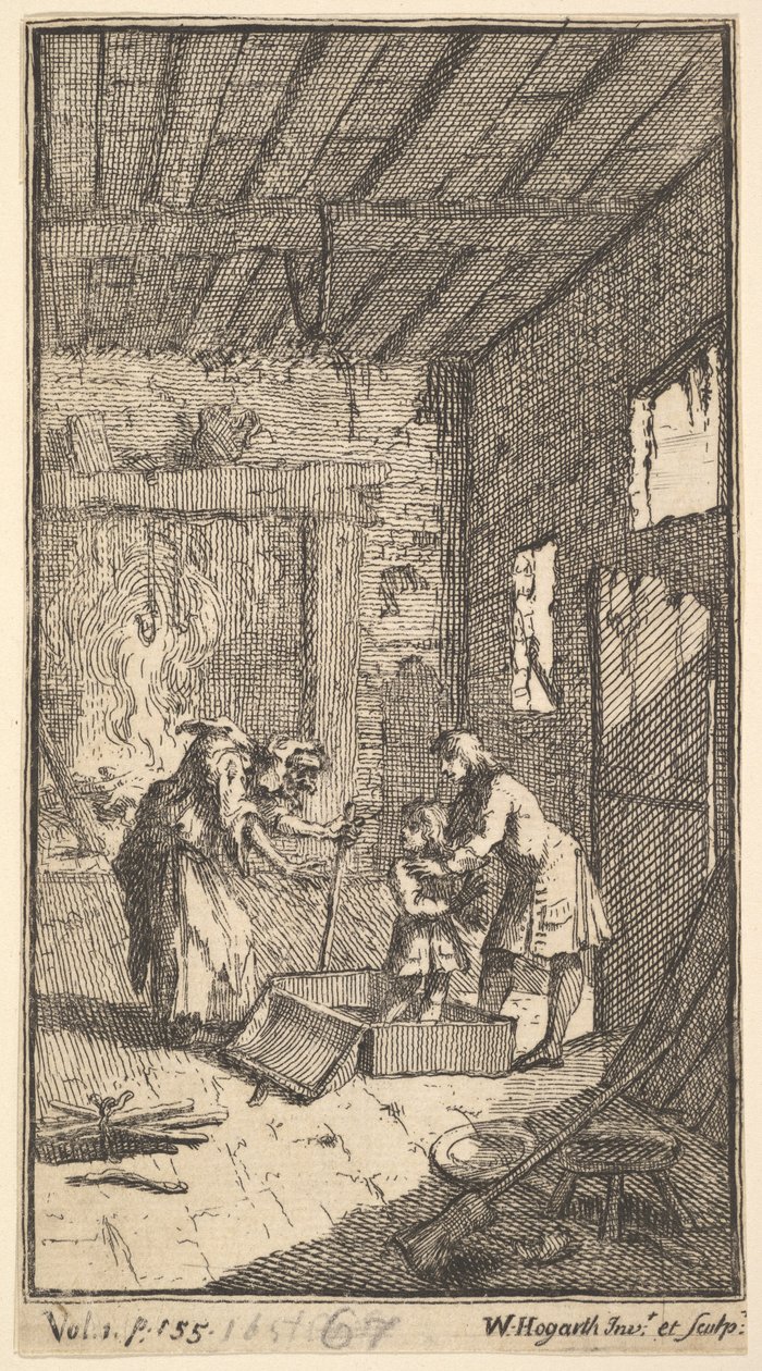 La Nouvelle Métamorphose, Planche 4 : Invidiosa libère Fantasio, 1724 - William Hogarth