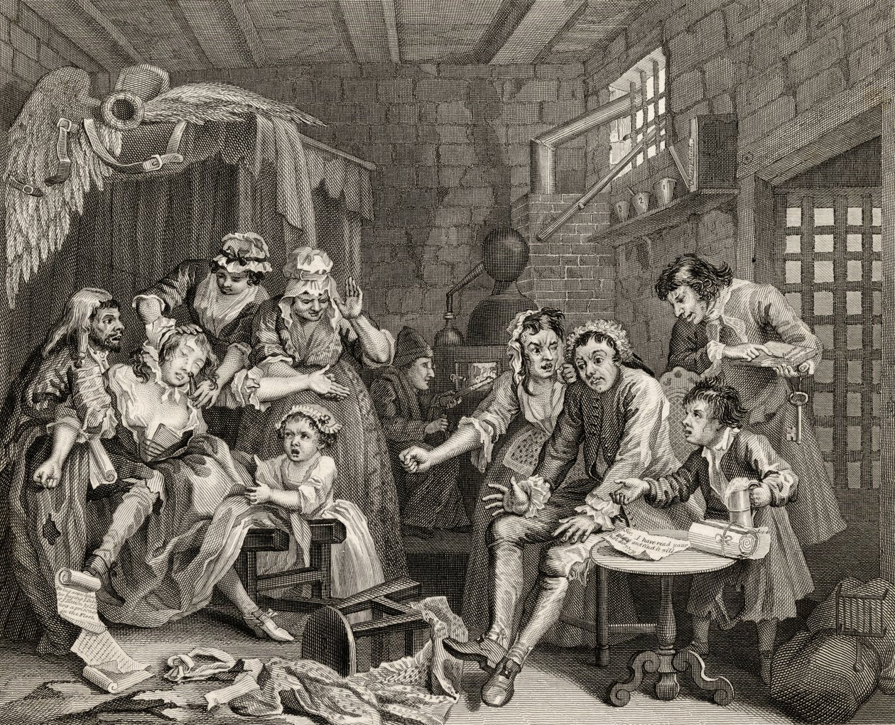 La scène de la prison, planche VII de 
