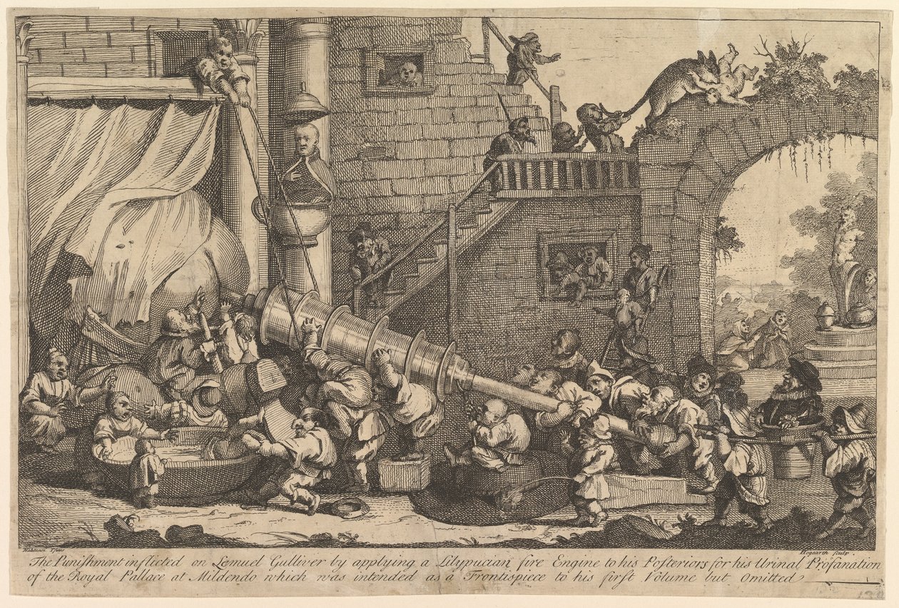 La Punition Infligée à Lemuel Gulliver, décembre 1726 - William Hogarth