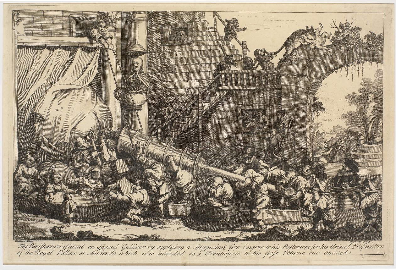 La punition infligée à Lemuel Gulliver - William Hogarth