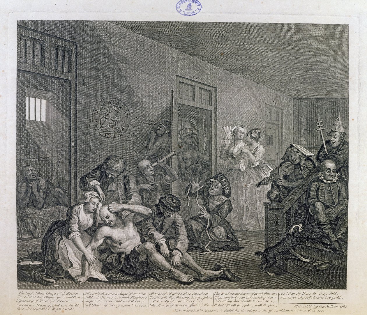 Le Débauché à Bedlam, planche VIII de 