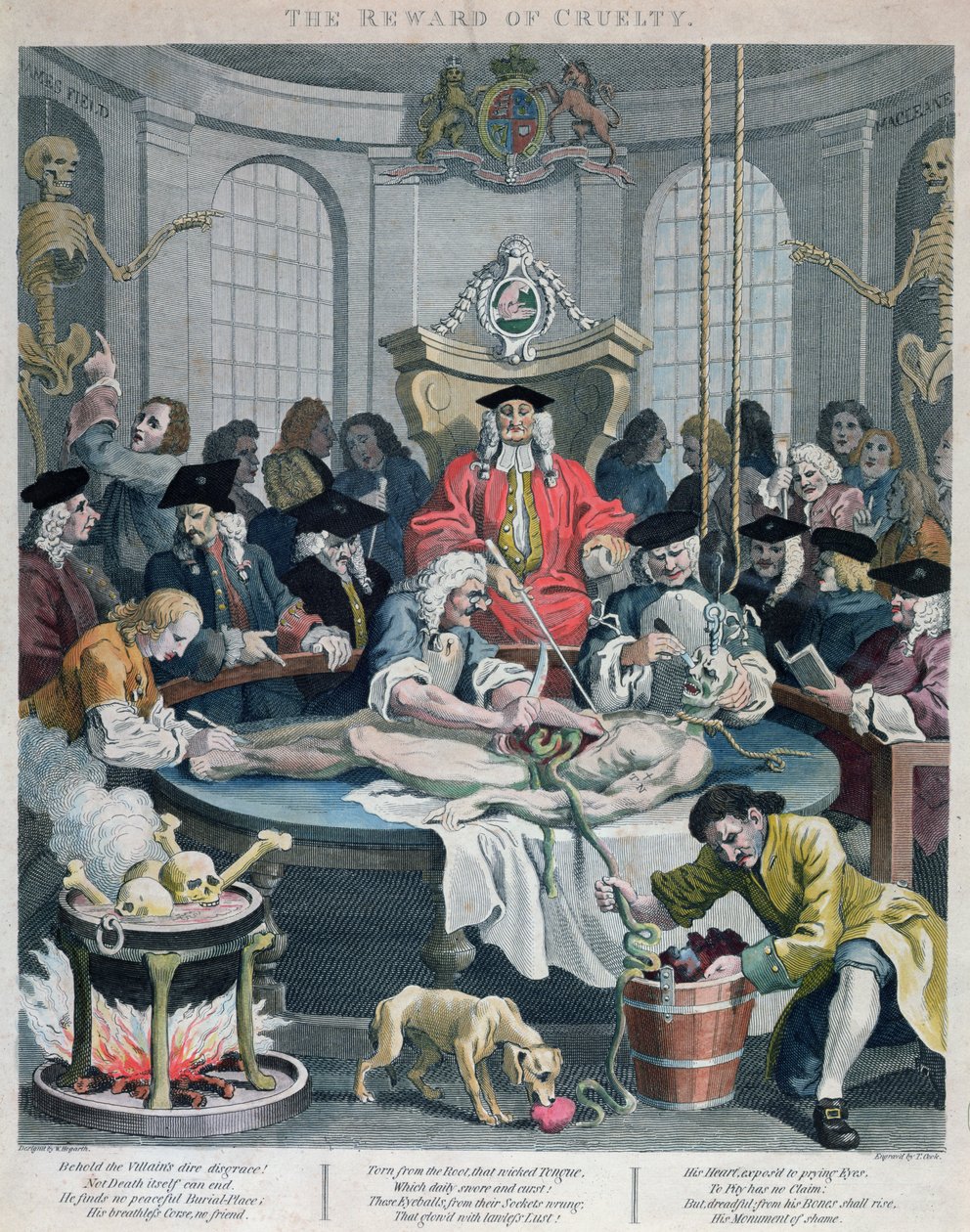 La Récompense de la Cruauté, de Les Quatre Étapes de la Cruauté, gravé par Thomas Cook (1744-1818) 1799 - William Hogarth