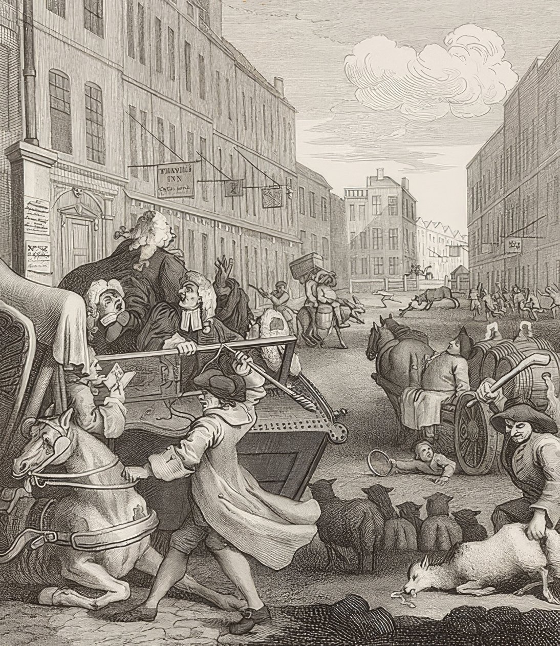 La deuxième étape de la cruauté. De : Les quatre étapes de la cruauté. 1751 - William Hogarth