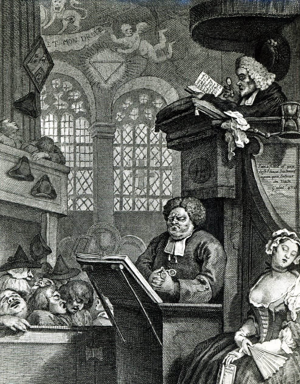 La congrégation endormie, 1736 - William Hogarth