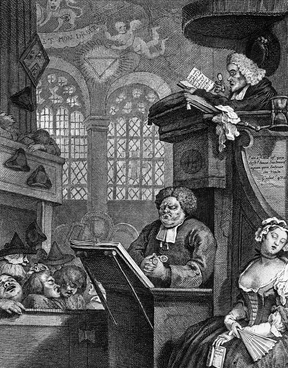 La Congrégation endormie - William Hogarth