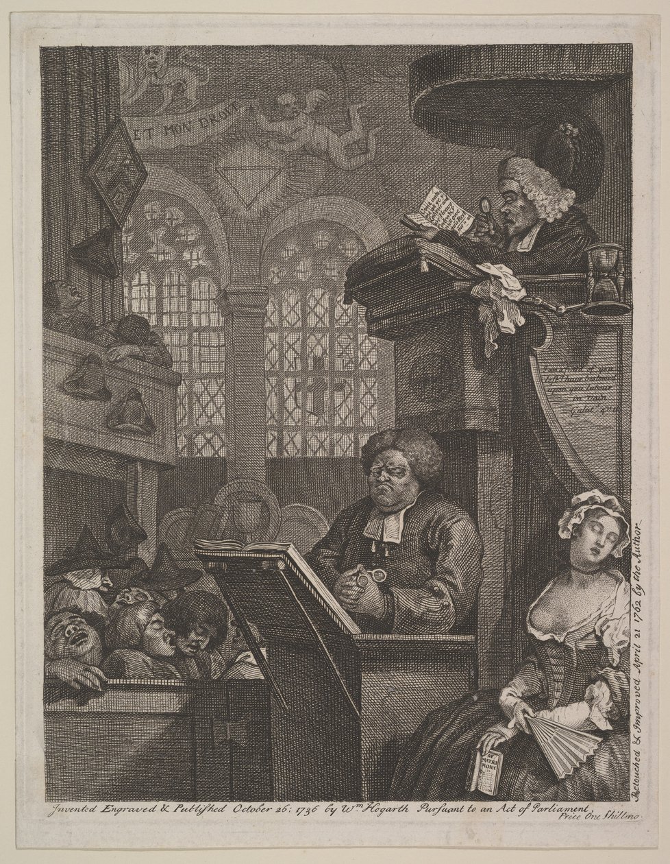 La Congrégation endormie, 21 avril 1762 - William Hogarth