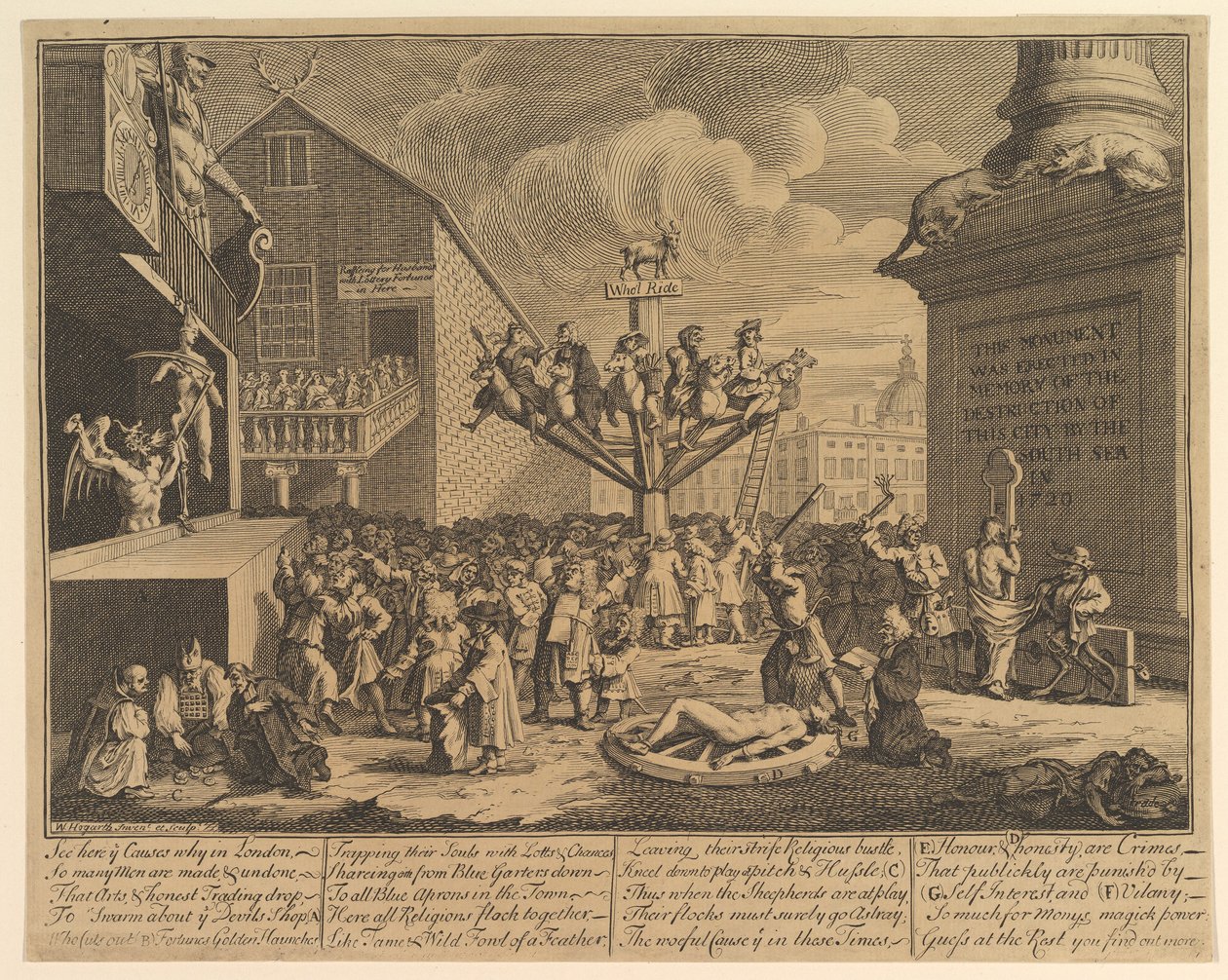Le schéma de la mer du Sud, 1722 - William Hogarth