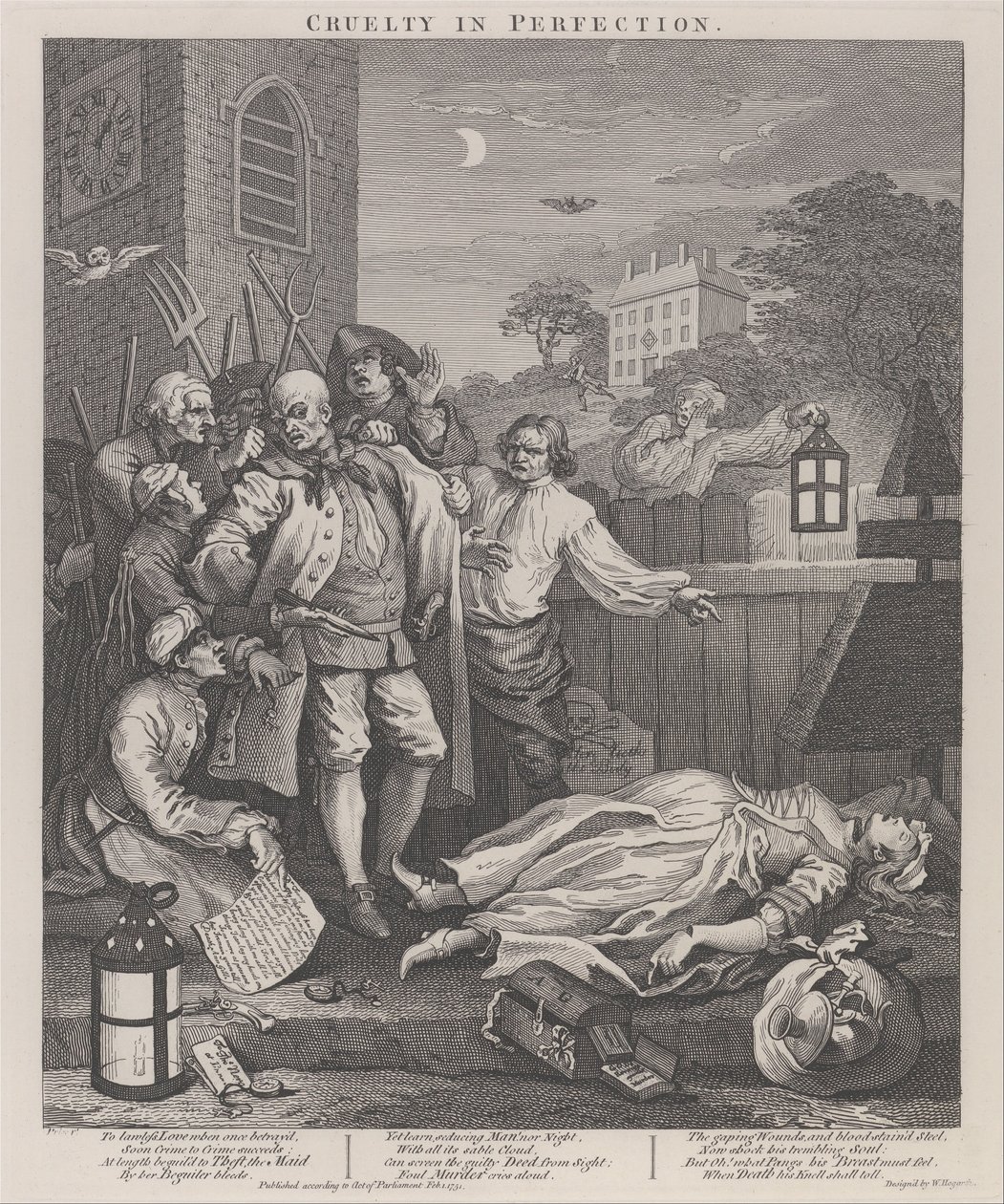 Le troisième stade de la cruauté : la cruauté dans la perfection - Le meurtre - William Hogarth