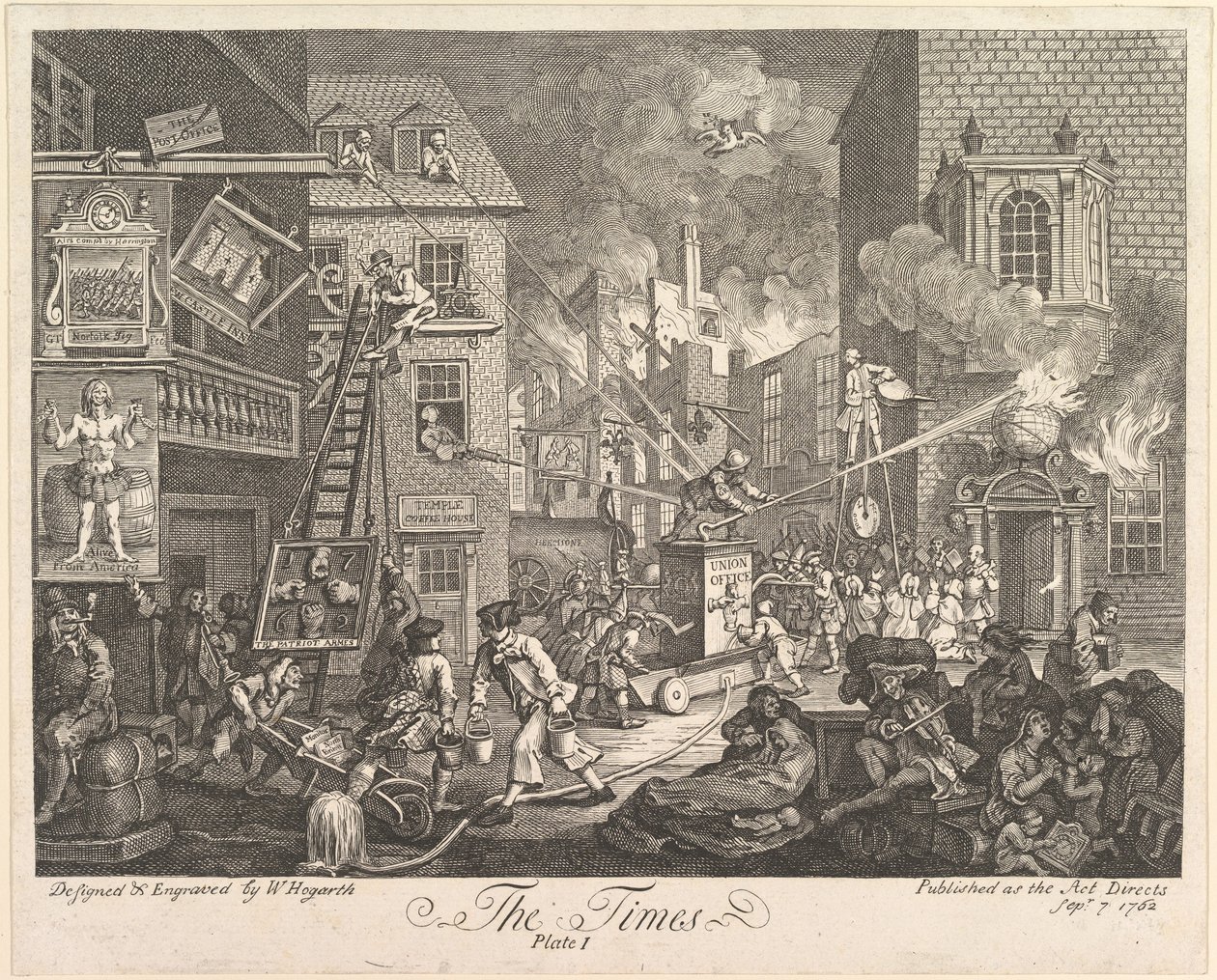 Les Temps, Planche 1, 7 septembre 1762 - William Hogarth