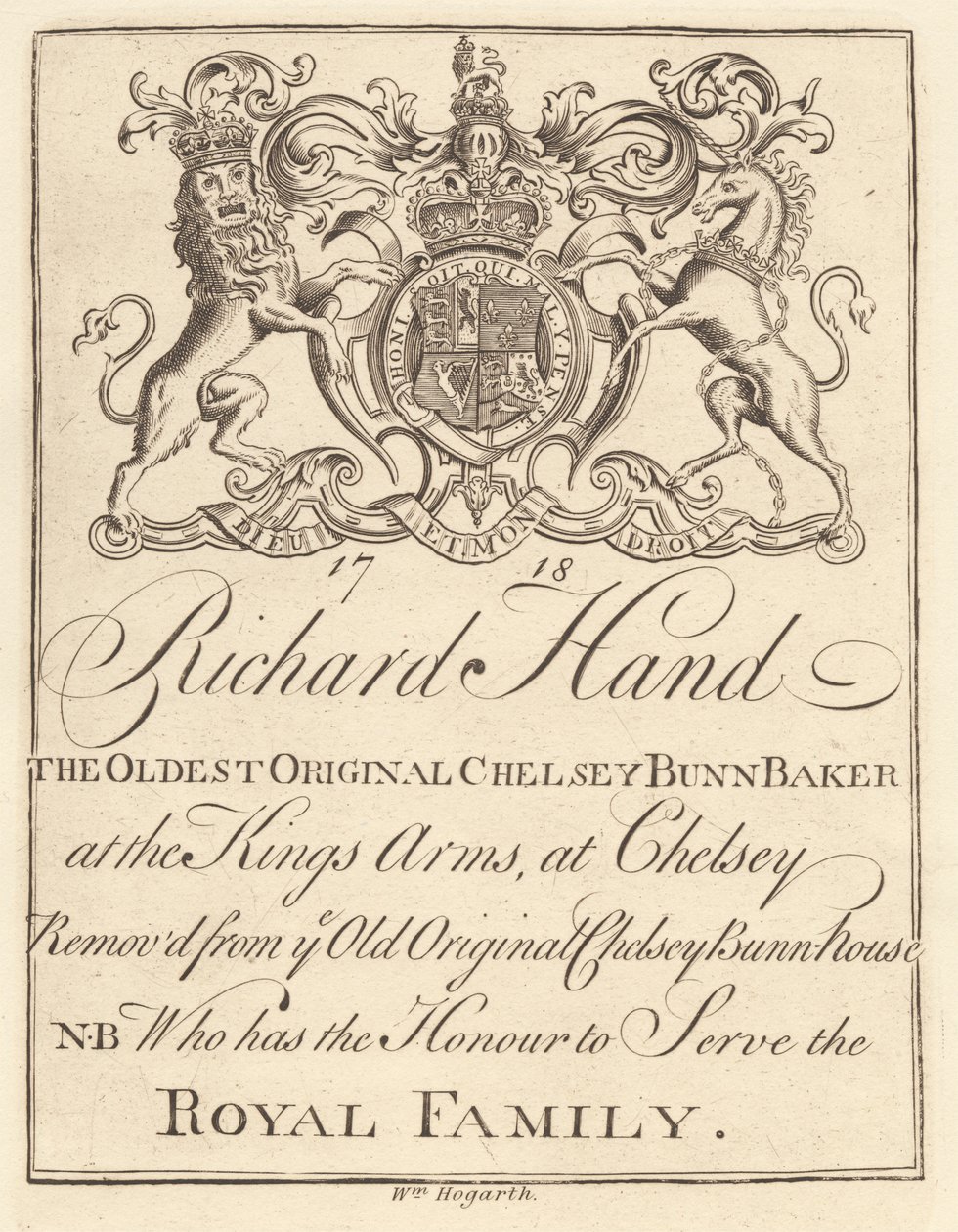 Feuille de Commerce pour : Richard Hand, Le Plus Ancien Boulanger Original de Chelsey Bunn au King