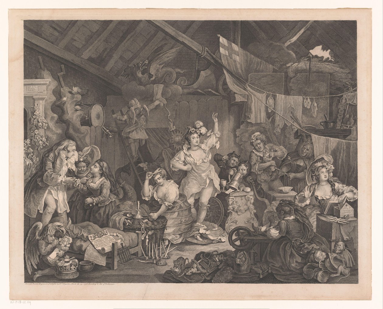 Actrices déguisées et enfants dans une grange Strolling actresses dressing in a Barn - William Hogarth