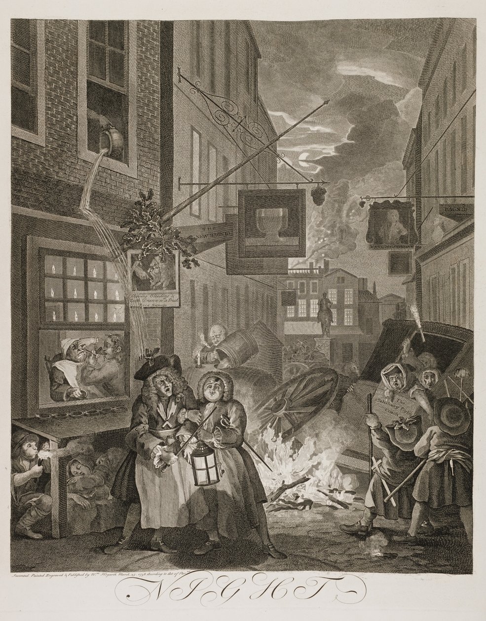 fr : Les quatre moments de la journée : La nuit - William Hogarth