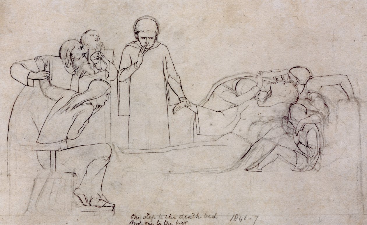 Études pour les figures du Docteur, des Pleureuses et de Minerve, 1846 - William Holman Hunt