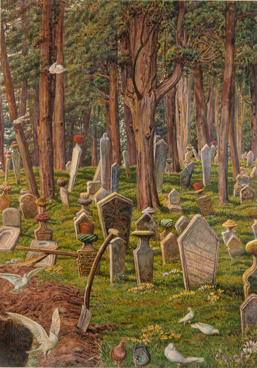 La ville endormie : le cimetière de Pera, Constantinople - William Holman Hunt